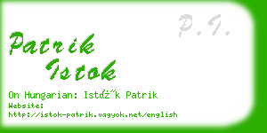 patrik istok business card